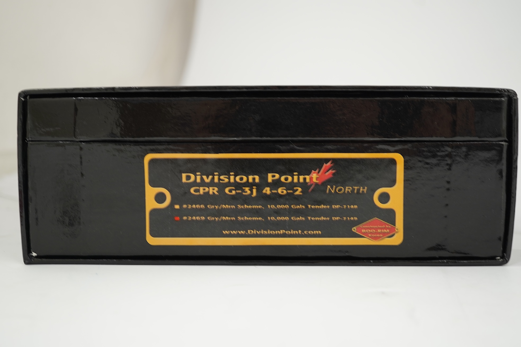 A boxed HO gauge Division Point model of Canadian Pacific Railway G-3j, 2469, 4-6-2 locomotive with bogie tender, powered for two rail operation.